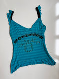 Load image into Gallery viewer, 00's Whatever striped cami w cherub print • Size S