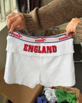 Load image into Gallery viewer, 00's Puma England mini shorts w foldover waist • Size S