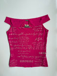 Load image into Gallery viewer, 00's Ole hot pink graphic tank w metal ring detail • Size S
