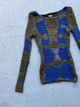 Load image into Gallery viewer, 00's Khaki/Blue textured pattern long sleeve• Size S