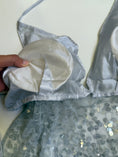 Load image into Gallery viewer, Deadstock 00's Cover Girl silver sequin backless halter • Size M/L