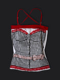 Load image into Gallery viewer, 00's Volcano plaid corset print cami • Size S