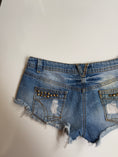 Load image into Gallery viewer, 00's Distressed studded micro shorts • Size 8