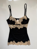 Load image into Gallery viewer, 00's Mango Suit cotton cami w lace trim • Size M
