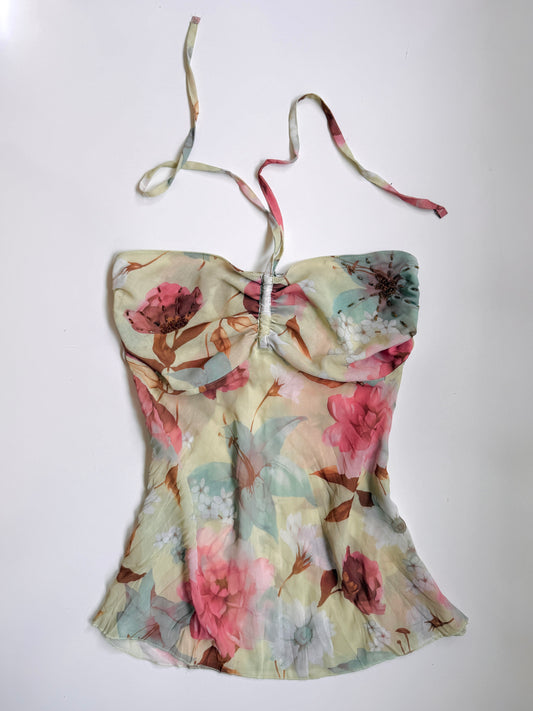 00's Sheer beaded fairy halter • Size M