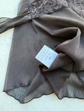 Load image into Gallery viewer, 00's Brown mesh/lace tie back top • Size M