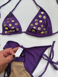 Load image into Gallery viewer, 00's Purple Sequin detail bikini set • Size S