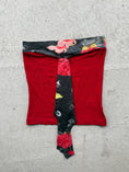 Load image into Gallery viewer, 00's Tube top w mesh floral tie detail • Size XS/S