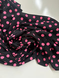 Load image into Gallery viewer, 00's Black Pink polka dot scarf