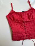 Load image into Gallery viewer, 00's Italian Sisley lace up cami • Size L