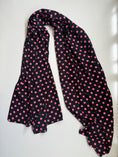 Load image into Gallery viewer, 00's Black Pink polka dot scarf