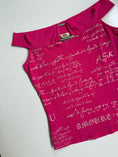 Load image into Gallery viewer, 00's Ole hot pink graphic tank w metal ring detail • Size S