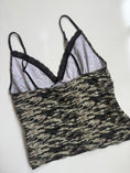 Load image into Gallery viewer, 00's Jennyfer Camo cotton cami w lace trim • Size M