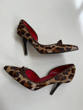 Load image into Gallery viewer, 00’s Celine leopard pony hair kitten heels • Size 36