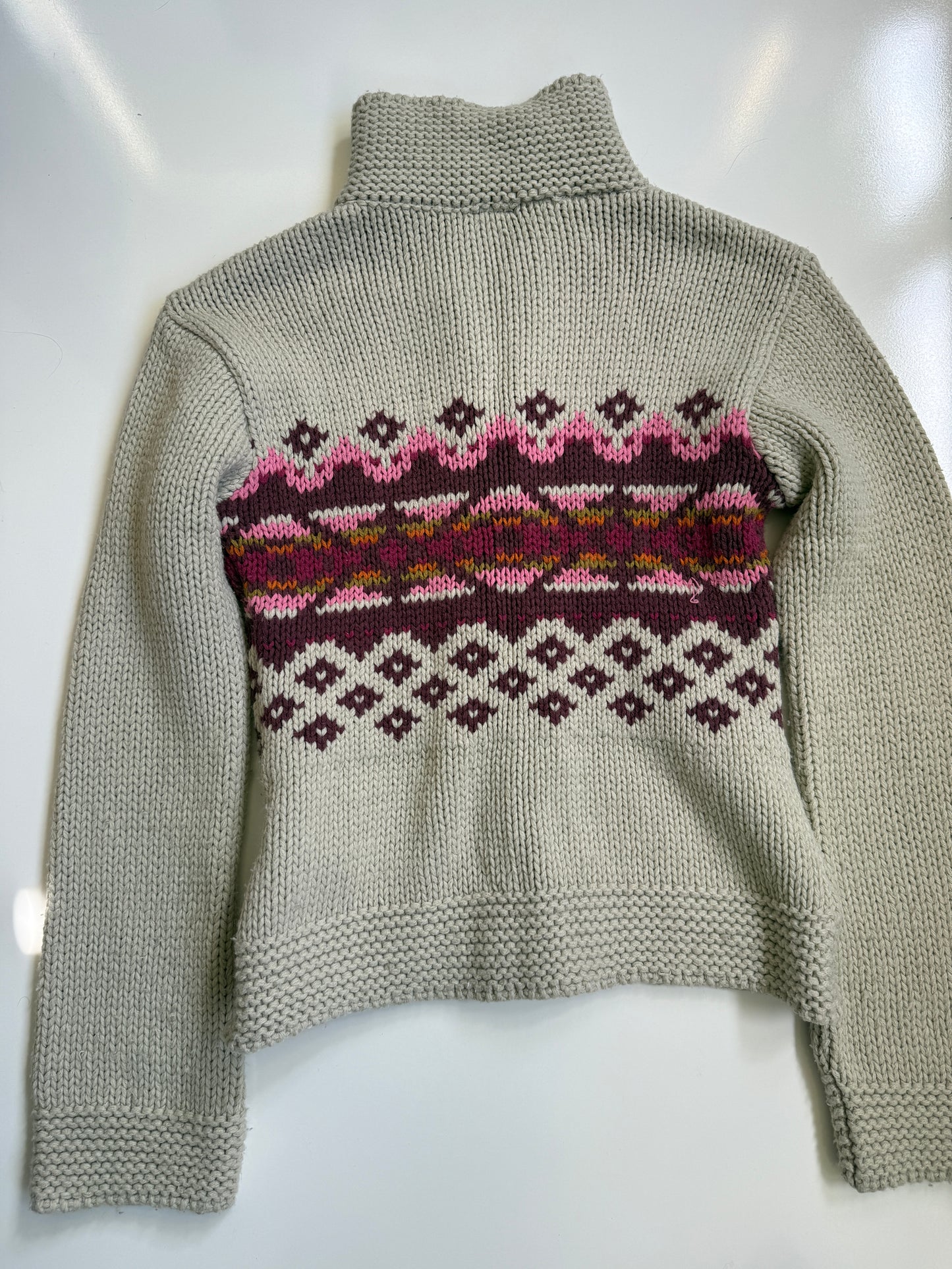 00's Wool blend knit zip up • Size S