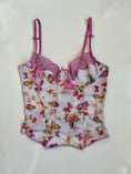 Load image into Gallery viewer, 00's Mesh butterfly corset w lace trim • Size S/M