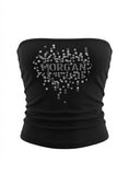 Load image into Gallery viewer, 00's Morgan logo sequin tube top• Size L