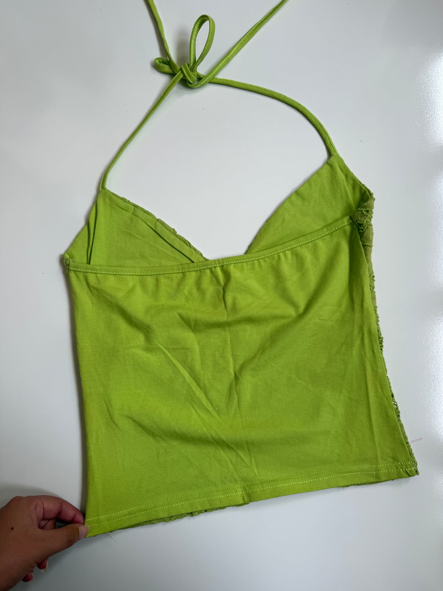 00's Italian green lace cami • Size S/M