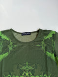 Load image into Gallery viewer, 00's Pussy Deluxe khaki mesh print long sleeve • Size S