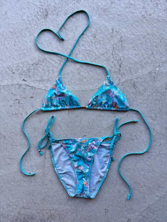 00’s Pattern sequin bikini • Size M