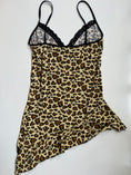 Load image into Gallery viewer, 00's Leopard print asym mini dress • Size S