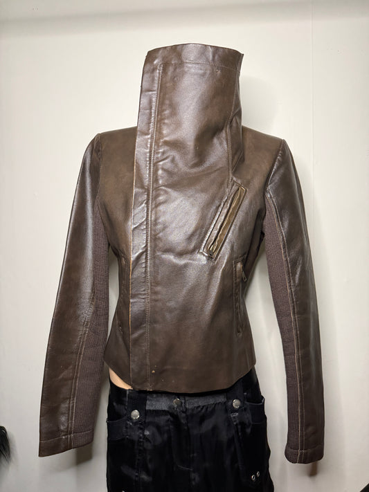00's Genuine leather Morgan De Toi jacket w faux fur • Size S