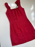 Load image into Gallery viewer, 00's Linen milkmaid mini dress • Size S