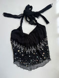Load image into Gallery viewer, 00's Morgan silk sequin backless halter• Size S-M