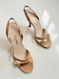 Load image into Gallery viewer, 00's Chanel tan leather strappy heels • Size EU 39