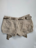 Load image into Gallery viewer, 00's Guess linen micro shorts w satin belt • Size 8