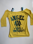 Load image into Gallery viewer, 00's Angel sequin detail off shoulder top • Size S