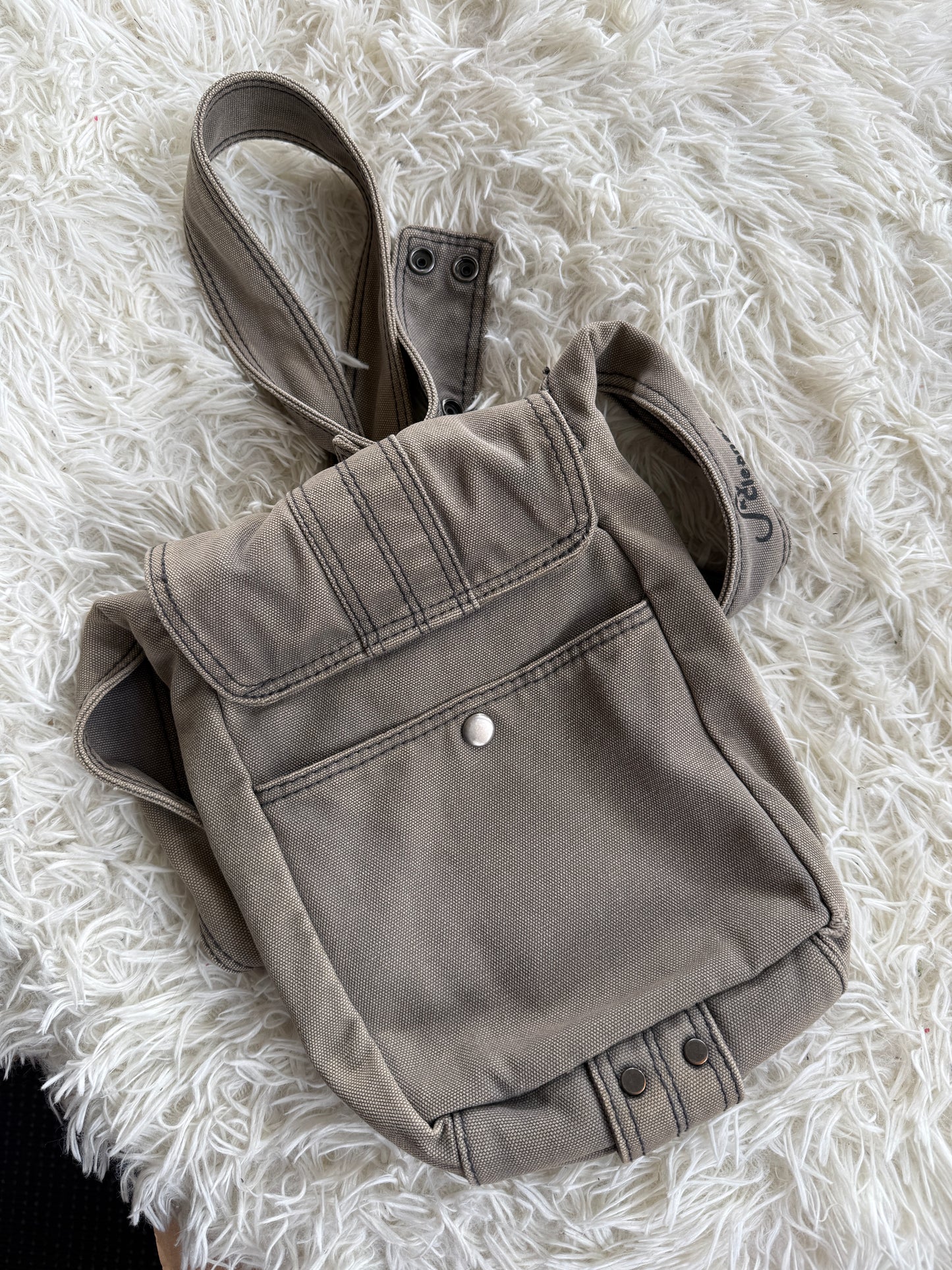 00's Diesel canvas print messenger bag