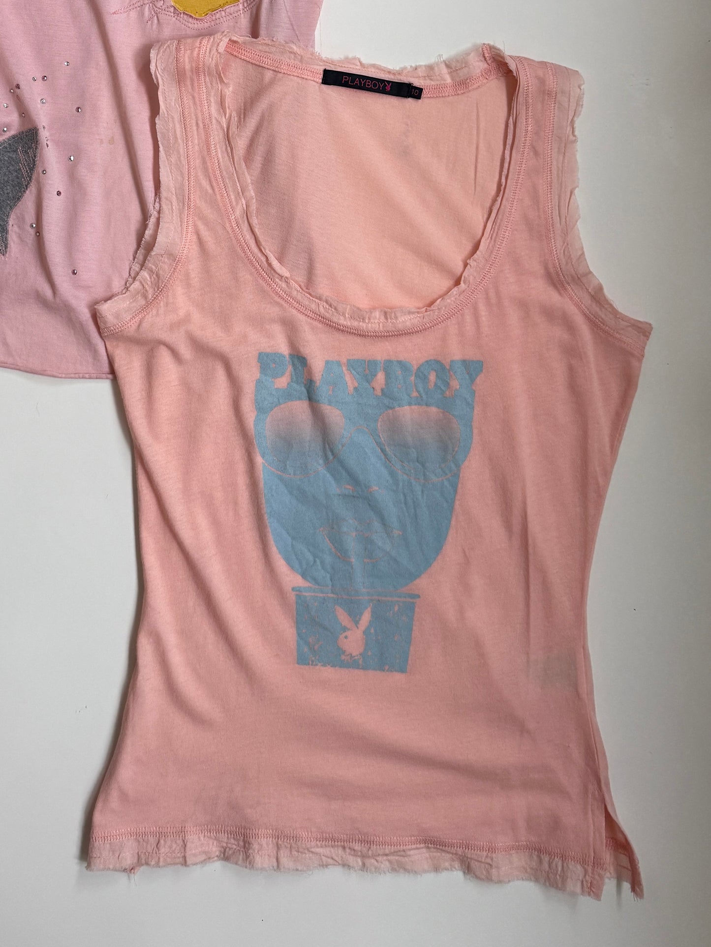 00's Playboy iconic print cotton tank • Size 10