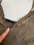 Load image into Gallery viewer, 00's Sisley Khaki pointelle cami • Size S