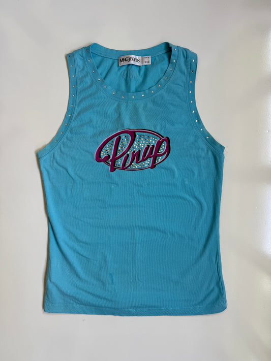 00's Mango "Pin up" diamante tank S/M