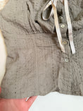 Load image into Gallery viewer, 00's Serpil khaki milkmaid ribbon top • Size M