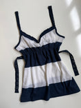 Load image into Gallery viewer, 00's Abercrombie & Fitch striped baby doll cami w tie up detail• Size S