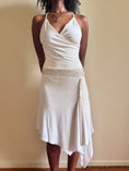 Load image into Gallery viewer, 00's Beaded asym halter dress • Size XS/S