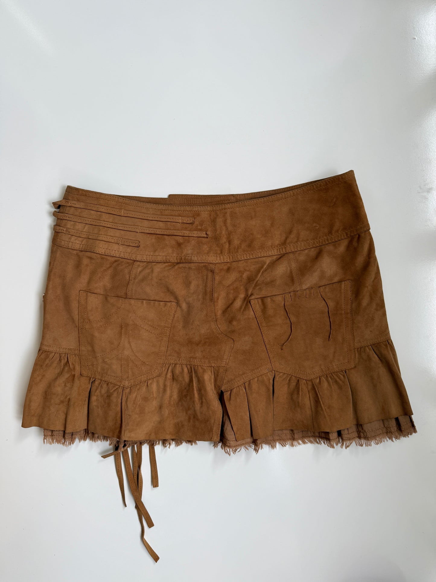 00's Mango genuine suede mini skirt • Size 10