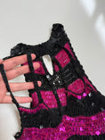 Load image into Gallery viewer, 00's Striped sequin crocheted halter • Size S