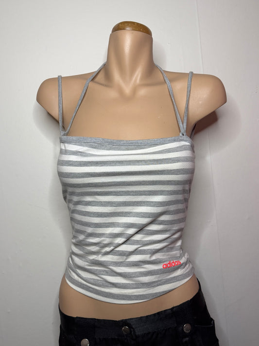00's Adidas cotton striped cami/halter • Size L