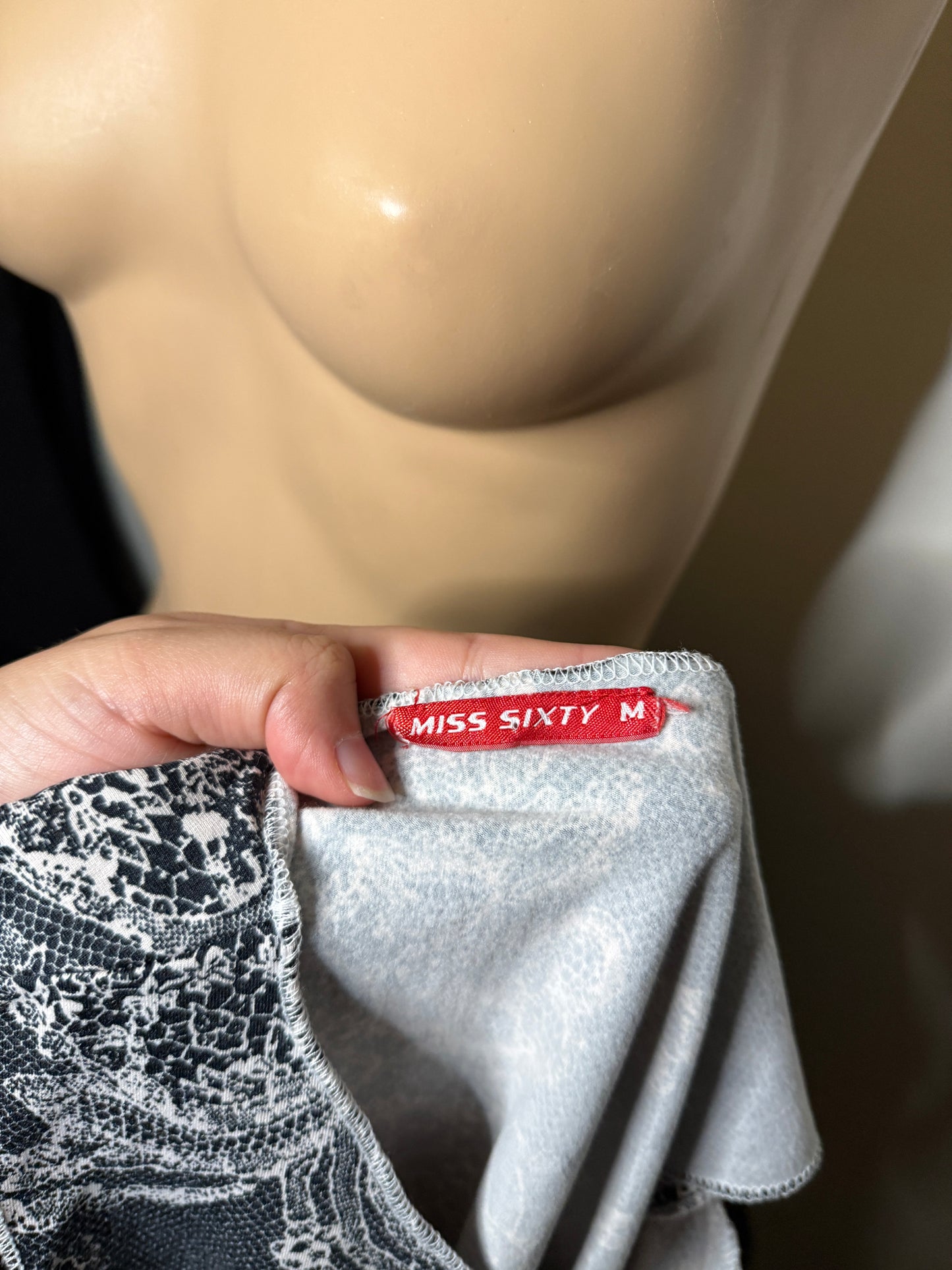 00's Miss Sixty pattern tank • Size XS/S