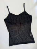 Load image into Gallery viewer, 00's Mesh embroidered cami w ribbon • Size M