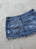 Load image into Gallery viewer, 00's Denim distressed micro mini • Size 8