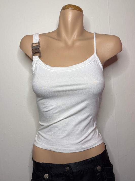 00's Cotton blend buckle tank • Size S