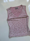 Load image into Gallery viewer, NZ 00's baby pink glitter tank • Size S