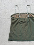 Load image into Gallery viewer, 00's Khaki mesh lace milkmaid cami • Size M