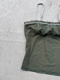 Load image into Gallery viewer, 00's Khaki mesh lace milkmaid cami • Size M