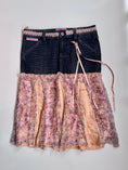 Load image into Gallery viewer, 00's French denim sheer midi w lace ribbon detail • Size 8