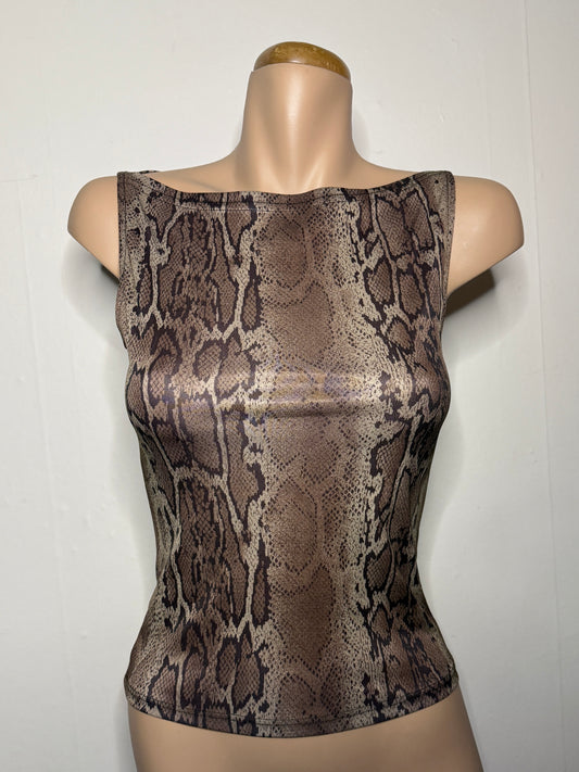 00's Snake print halter • Size S